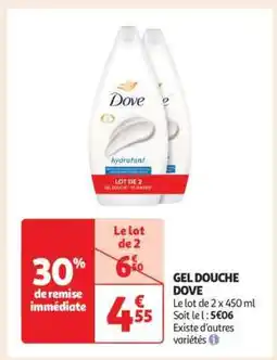 Auchan Gel Douche Dove offre
