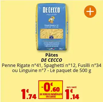 Coccinelle Express DE CECCO Pâtes offre