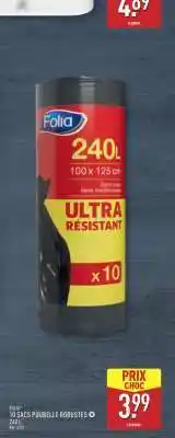 ALDI Folia 10 Sacs Poubelle Robustes offre