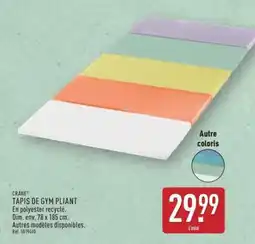 ALDI TAPIS DE GYM PLIANT offre