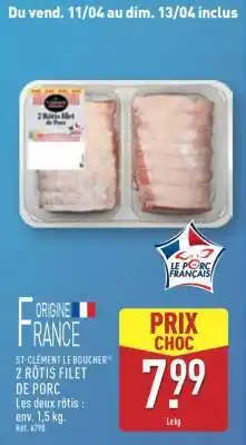 ALDI 2 rôtis filet de porc offre