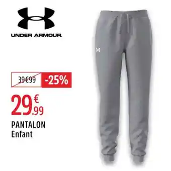 Intersport UNDER ARMOUR. Pantalon enfant offre
