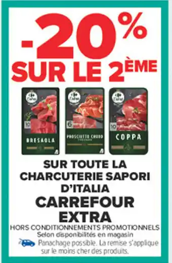 Carrefour Market Sur toute la charcuterie sapori d'italia carrefour extra offre