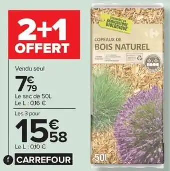 Carrefour Copeaux de bois naturel CARREFOUR offre