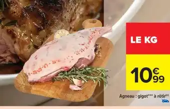 Carrefour Agneau : gigot*** à rôtir offre