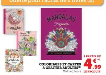 Hyper U Coloriages et cartes à gratter adultes offre