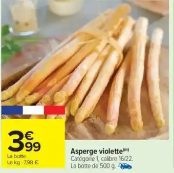 Carrefour Asperge violette offre