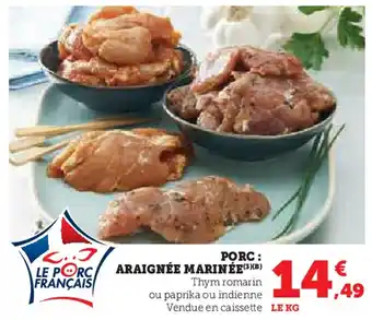 U Express Porc araignée marinée offre
