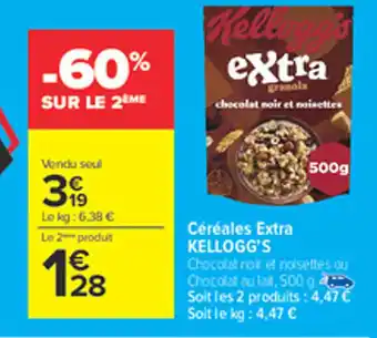 Carrefour Market KELLOGG'S Céréales Extra offre