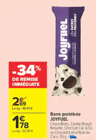 Carrefour Market JOYFUEL Barre protéinée offre