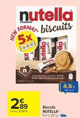 Carrefour Market NUTELLA Biscuits offre