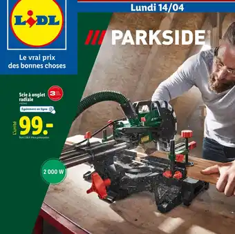 Lidl Parkside Scie à onglet radiale offre