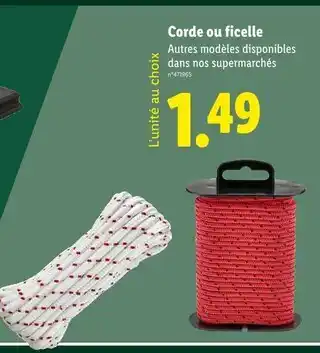 Lidl Parkside Corde ou ficelle offre