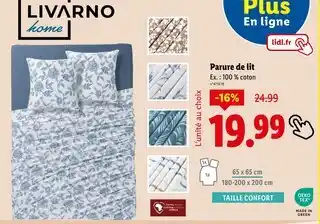 Lidl Livarno Parure de lit offre
