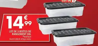 La Foir'Fouille Lot de 3 boîtes de rangement offre