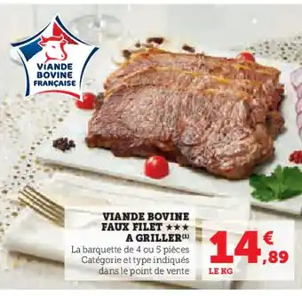 Hyper U Viande bovine faux filet a griller offre