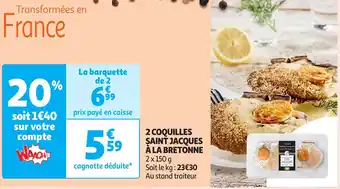 Auchan 2 Coquilles Saint Jacques a la bretonne offre