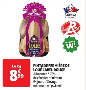 Auchan Pintade fermiere de loue label rouge offre