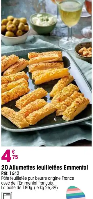 Croque Gel 20 allumettes feuilletées emmental offre