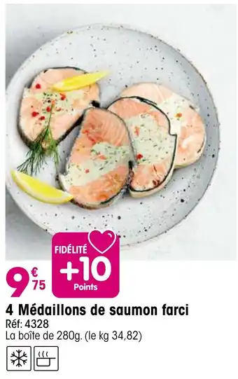 Croque Gel 4 médaillons de saumon farci offre