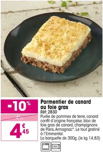 Croque Gel Parmentier de canard au foie gras offre