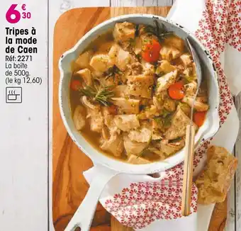 Croque Gel Tripes à la mode de caen offre