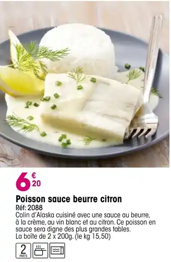 Croque Gel Poisson sauce beurre citron offre