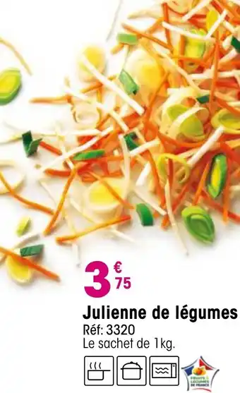 Croque Gel Julienne de légumes offre