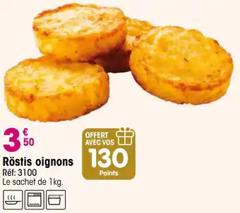 Croque Gel Röstis oignons offre
