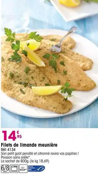Croque Gel Filets de limande meunière offre