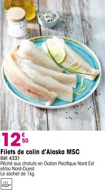 Croque Gel Filets de colin d'Alaska MSC offre