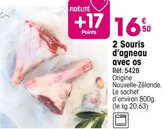 Croque Gel 2 Souris d'agneau avec os offre