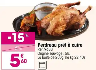 Croque Gel Perdreau prêt à cuire offre