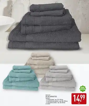 ALDI NOVITESSE Set de serviettes offre