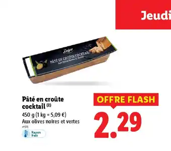 Lidl DELUXE Pâté en croûte cocktail offre