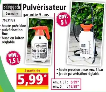 Norma Scheppach Pulvérisateur offre
