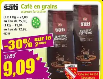 Norma LES CAFÉS SATI Café en grains espresso fortissimo offre