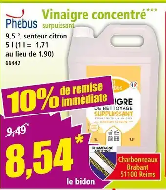 Norma PHEBUS Vinaigre concentré surpuissant offre