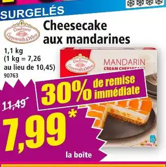 Norma Coppenrath & Wiese Cheesecake aux mandarines offre