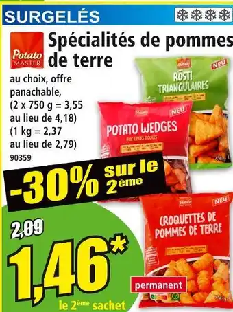 Norma Potato Master Spécialités de pommes de terre offre