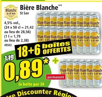 Norma BLANCHE DE ST SAN Bière blanche offre