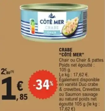 E.Leclerc Crabe côté mer offre