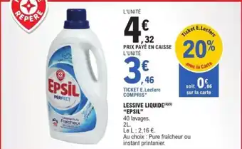 E.Leclerc Lessive liquide epsil offre