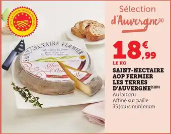 Bi1 Saint-nectaire aop fermier les terres d'auvergne offre