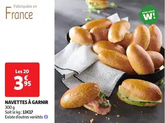 Auchan Navettes à garnir offre