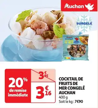 Auchan Cocktail de fruits de mer congelé auchan offre