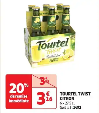 Auchan Tourtel twist citron offre