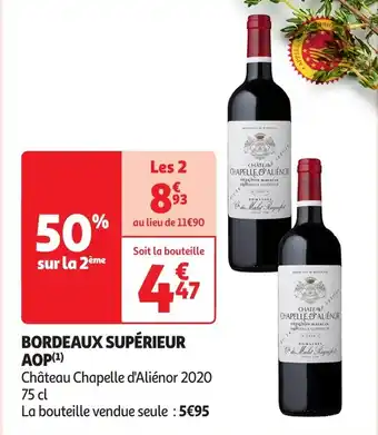 Auchan Bordeaux supérieur aop offre