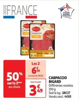 Auchan Supermarché Carpaccio bigard offre