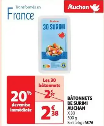 Auchan Supermarché Batonnets de surimi Auchan offre